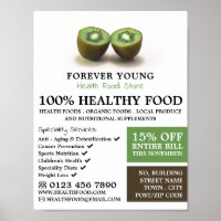Kiwi Fruit, Health Food Store Advertising