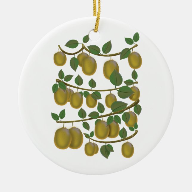 Kiwi Fruit Keramik Ornament (Vorne)