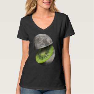 Kiwi Fruit Moon Planet bricht Astronomie Space Sci T-Shirt