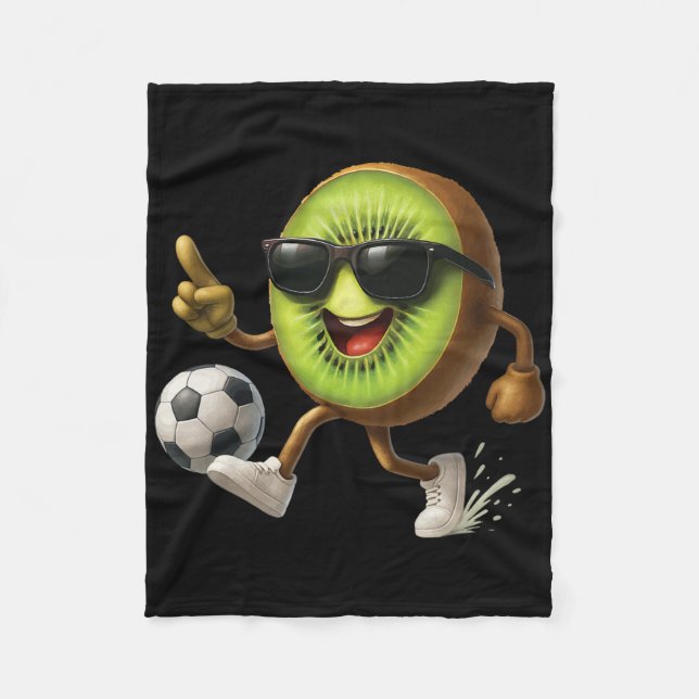 Kiwi Fußball  Fleecedecke (Vorderseite)