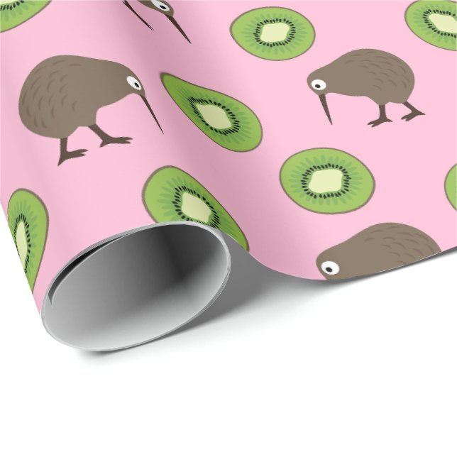 Kiwi Geschenkpapier (Rolleneckpunkt)