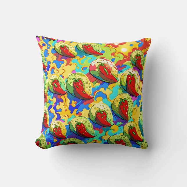 Kiwi Inferno - Ananas-Reich Kissen (Vorderseite)