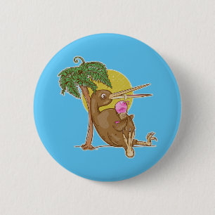 Kiwi isst Eiskrem Button