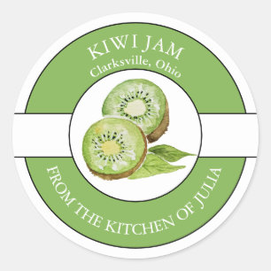 Kiwi Jam Label Runder Aufkleber