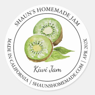 Kiwi Jam Modern Label Runder Aufkleber