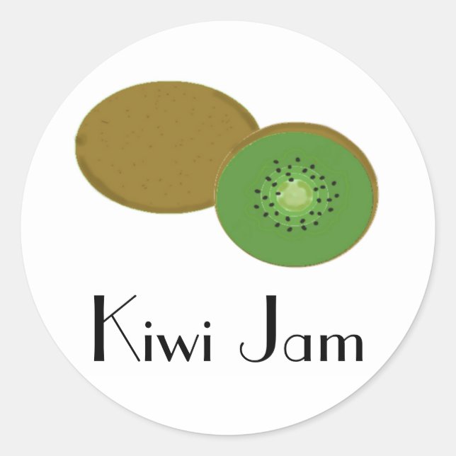 Kiwi Jam Runder Aufkleber (Vorderseite)