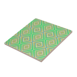 Kiwi-Lime-Grünes Alternativ-Diamantmuster Fliese