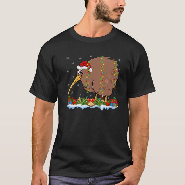 Kiwi Lover Family Matching Weihnachtsmannmütze Kiw T-Shirt (Vorderseite)