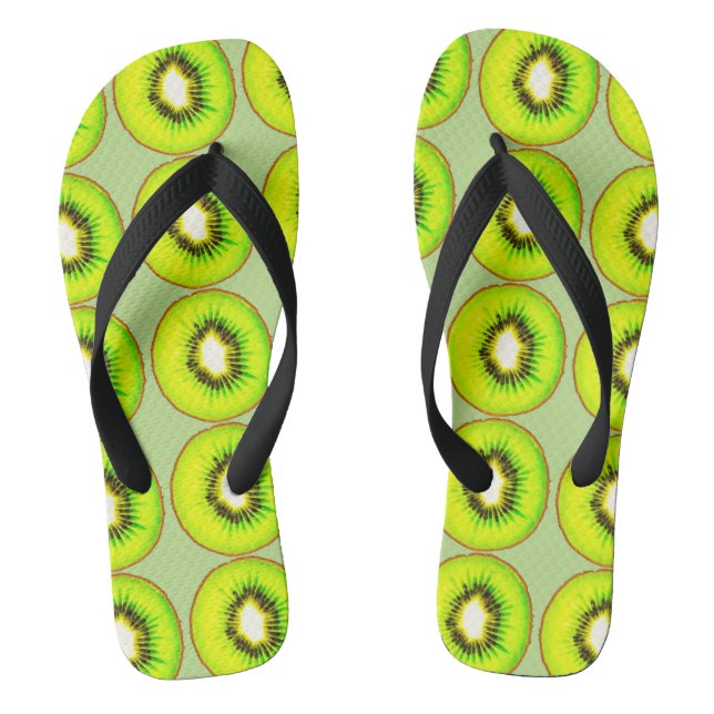 Kiwi-Muster Flip Flops (Fußbett)