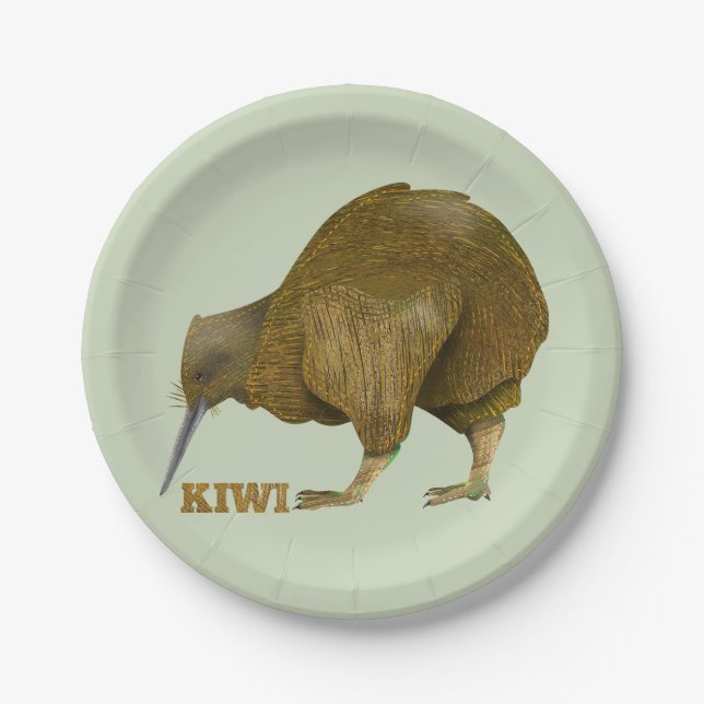 Kiwi N.Z. Bird Pappteller (Vorderseite)