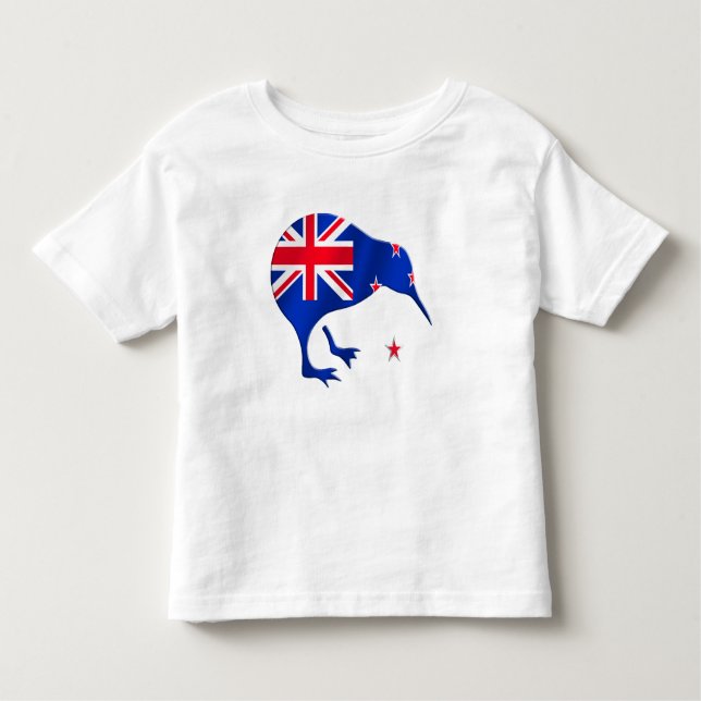 Kiwi Neuseeland-Flaggenfußball-Fußballgeschenke Kleinkind T-shirt (Vorderseite)
