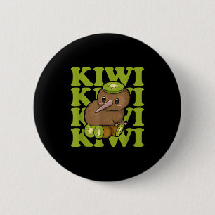 Kiwi Neuseeland Zitat für einen Kiwi-Vogelliebhabe Button