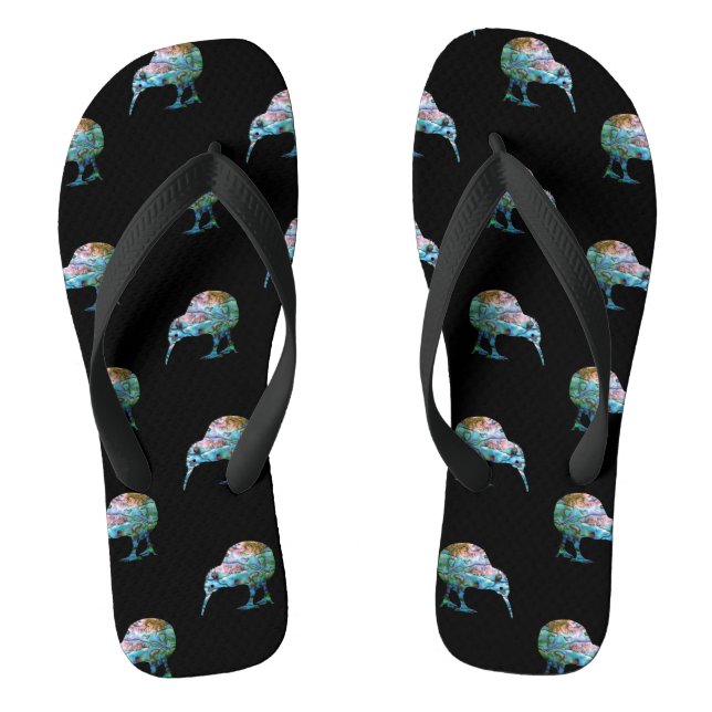 KIWI NEW ZEALAND KIWI PAUA JANDALS FLIP FLOPS (Fußbett)