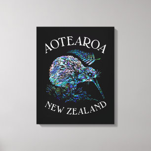 KIWI NEW ZEALAND KIWI PAUA LEINWANDDRUCK