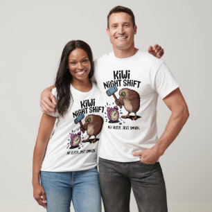 Kiwi Night Shift - Kein Schlaf, nur schlürfen! T-Shirt