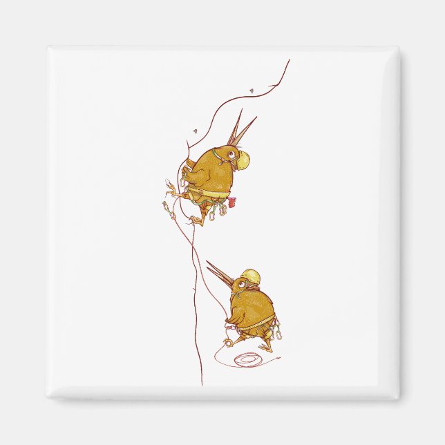 Kiwi NZ BIRDS ROCK CLIMBING Magnet (Vorne)