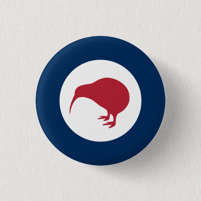 Kiwi NZ Roundel Abzeichen Button (Vorderseite)