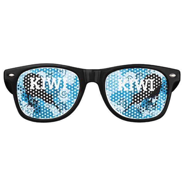 KIWI NZ Wave Retro Shades / Fun Party Sonnenbrille (Vorderseite)