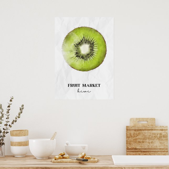 Kiwi Obstmarkt  Poster (Küche)