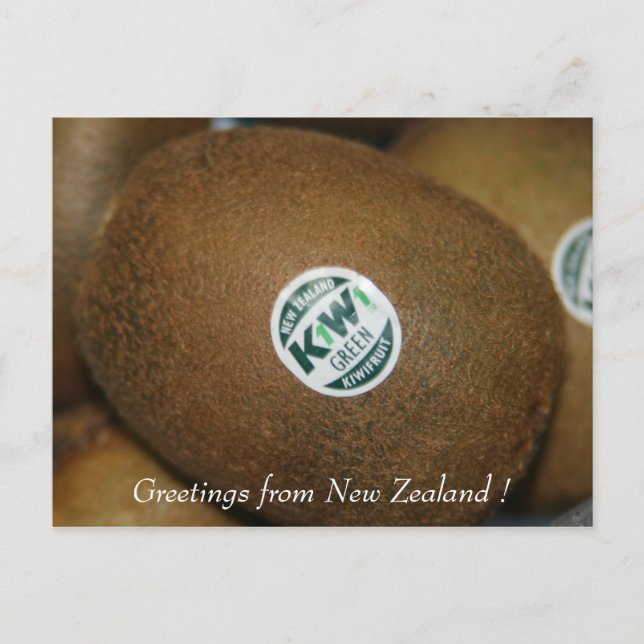 Kiwi Postkarte (Vorderseite)