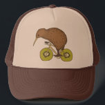 Kiwi Rad mit Kiwi Rädern Truckerkappe<br><div class="desc">Kiwi Reitrad mit Kiwi Rädern Design/ Abbildung durch Mike joos...  web- http://www.mikejoos.com</div>