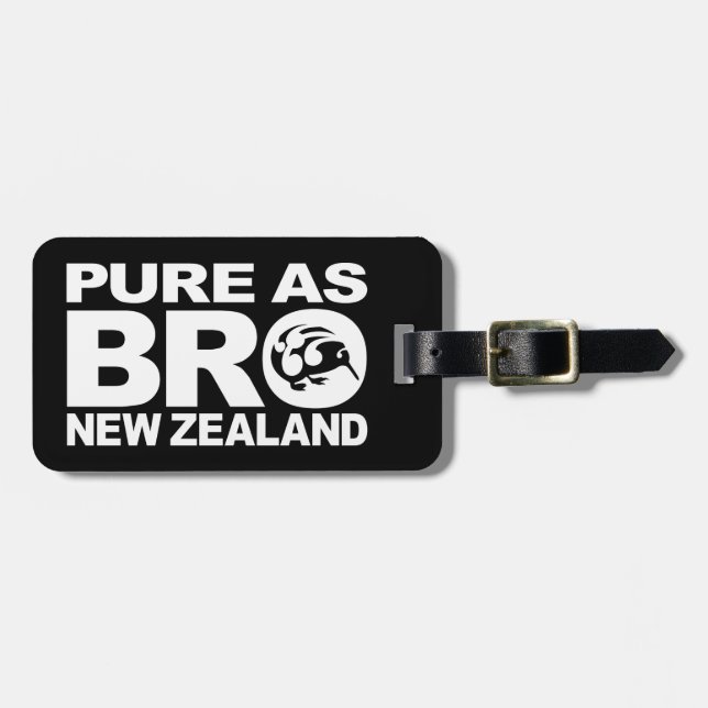 Kiwi, reines Neuseeland Gepäckanhänger (Vorderseite horizontal)