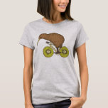 Kiwi-Reitfahrrad mit Kiwi-Rädern T-Shirt<br><div class="desc">Kiwi-Reitfahrrad mit Kiwi-Rädern 

Entwurfsillustration durch Mike joos…
Netz http://www.mikejoos.com</div>