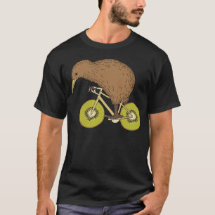 Kiwi Riding Bike With T-Shirt