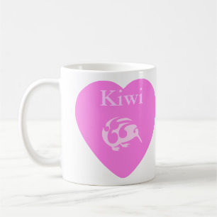 Kiwi-rosa Herzbecher Kaffeetasse