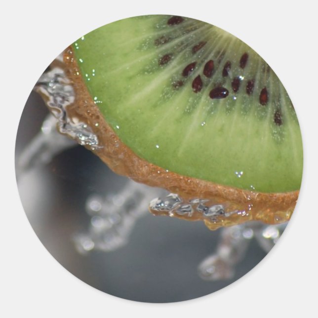 Kiwi Runder Aufkleber (Vorderseite)
