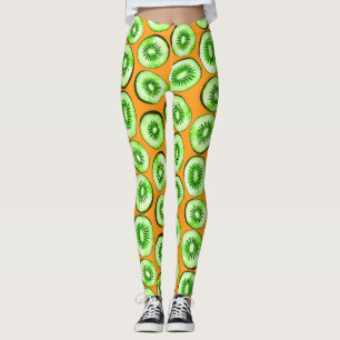 Kiwi-Scheiben Leggings