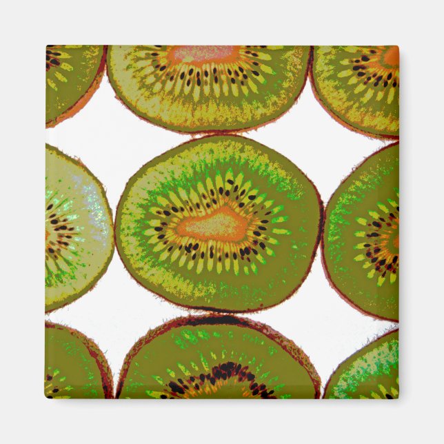 Kiwi-Scheiben Magnet (Vorne)