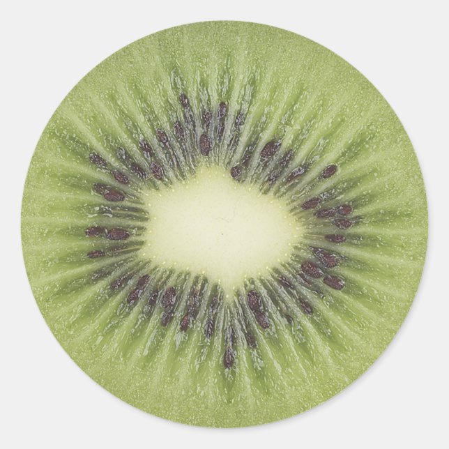 Kiwi-Slice-Foto Runder Aufkleber (Vorderseite)