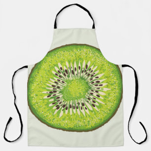 Kiwi Slice-Illustrationsmuster Schürze