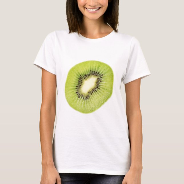 Kiwi-Slice-Makro T-Shirt (Vorderseite)