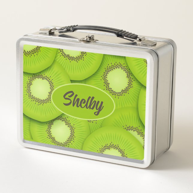 Kiwi Slices Metal Lunch Box (Vorderseite)