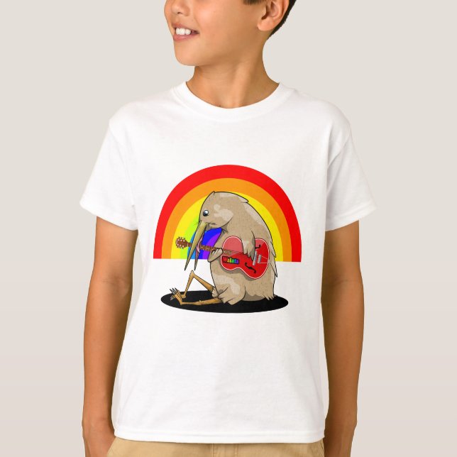 kIWI spielt akustische Gitarre T-Shirt (Vorderseite)