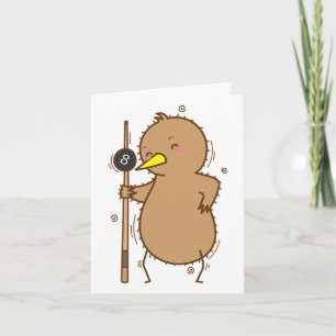 Kiwi spielt Bird and Frucht mit Billard Karte