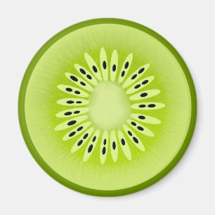 Kiwi Stylized Fruit Slice Magnet
