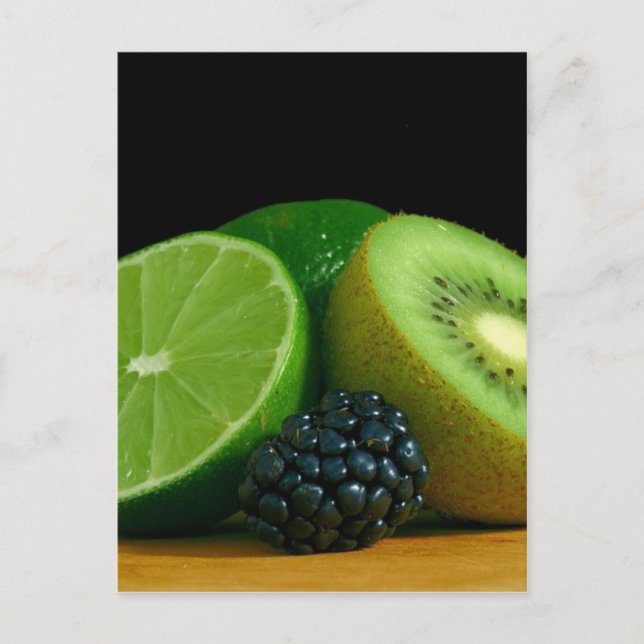 Kiwi und Limon Postkarte (Vorderseite)