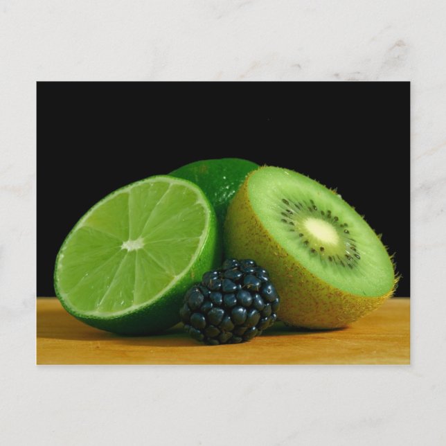 Kiwi und Limon Postkarte (Vorderseite)