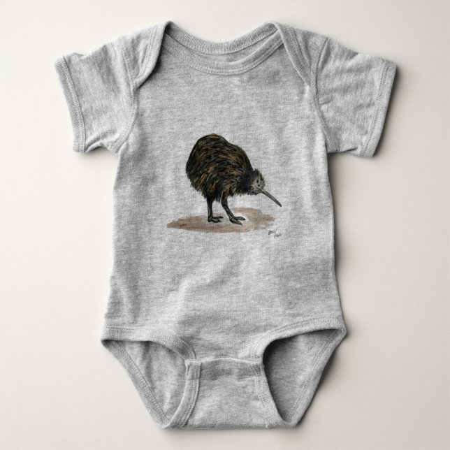 Kiwi-Vogel Baby Strampler (Vorderseite)
