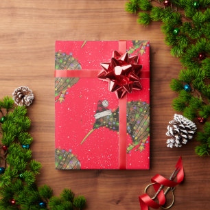 Kiwi-Vogel in Weihnachtslichter eingewickelt Neuse Geschenkpapier