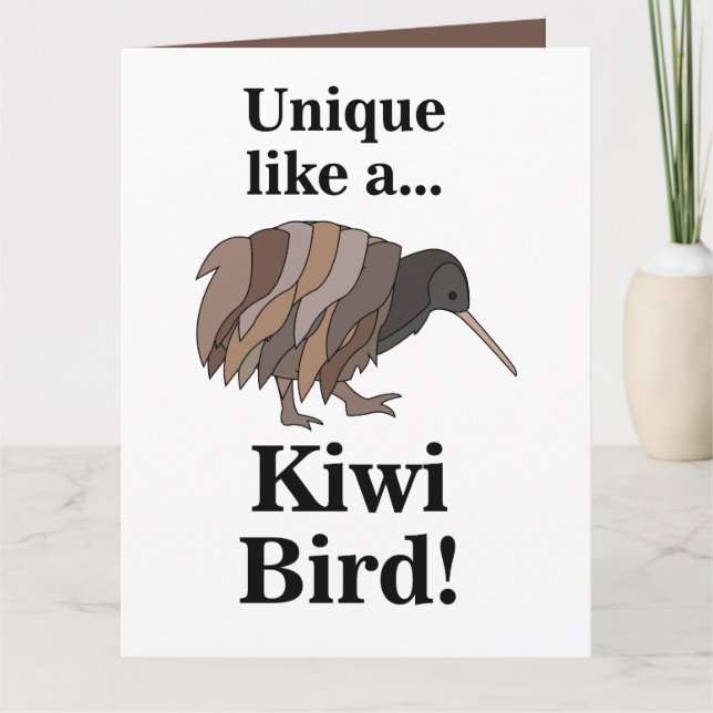 Kiwi-Vogel Karte (Vorderseite)