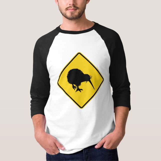 Kiwi Warning T - Shirt (Vorderseite)