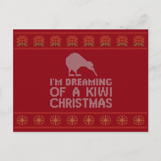 Kiwi Xmas Feiertagspostkarte (Vorderseite)