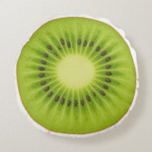 Kiwifrucht-Rundkissen Rundes Kissen