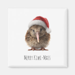 Kiwivogel mit roter Santa-Mütze zu Weihnachten süß Magnet