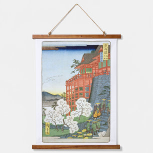 Kiyomizu-dera-Tempel, Kyoto, Hiroshige Wandteppich Mit Holzrahmen
