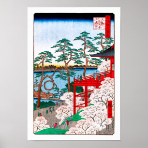 Kiyomizu Hall, Shinobazu Pond Hiroshige Kunstmuseu Poster